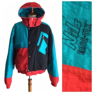NILS Vintage Goretex Insulated Ski Jacket Color Block Sz Large